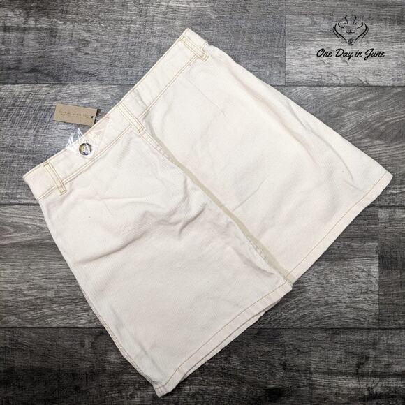 Streetwear Society Button Front Denim Mini Skirt Size M - Picture 5 of 5